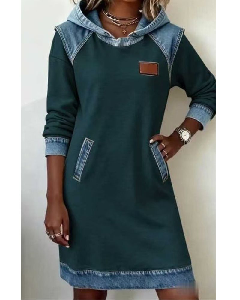 Norello™ | Stylové džínové šaty s kapucí