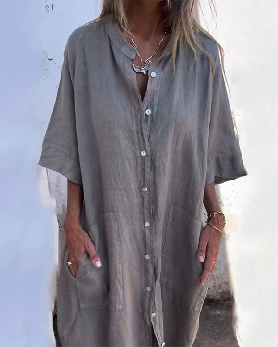 Ibiza styl ležérní košilové šaty