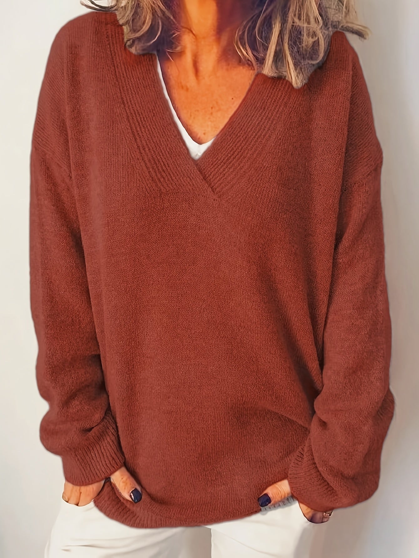 Norello™| Měkký V-neck svetr