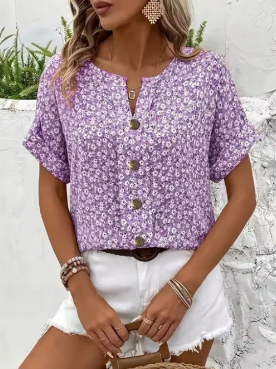 Elegantní květinová halenka